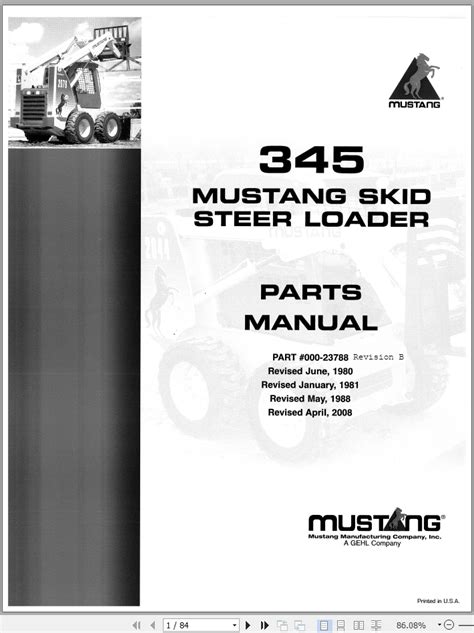 345 mustang skid steer|345 mustang skid steer parts.